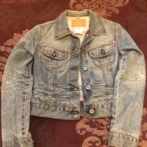 Guess distressed jean jacket